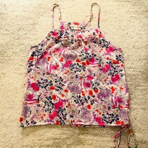 American Eagle Pink Floral Sheer Top